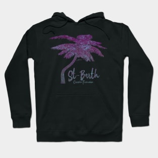 St. Barth, French Caribbean, Palm Tree Hoodie